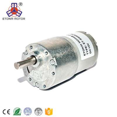 gear dc motor 24v 37mm diameter with low noise